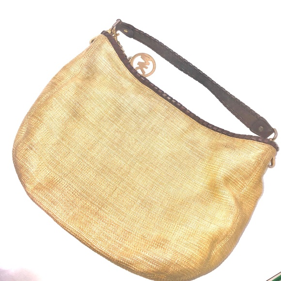 michael Kors Bennet Straw Hobo Shoulder Tote - Picture 2 of 4